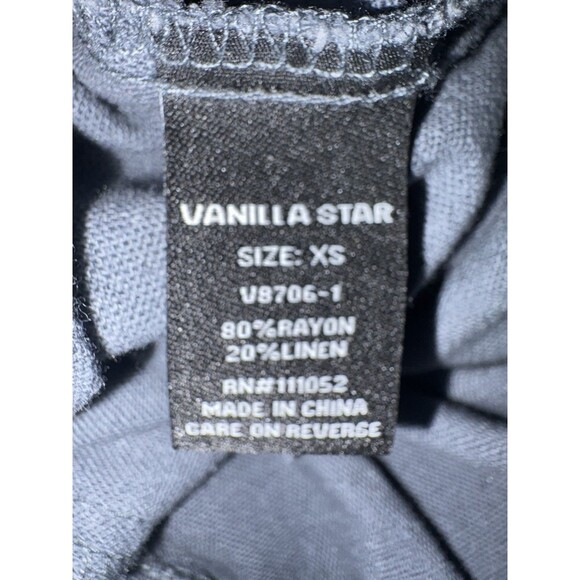 Vanilla Star Gray Grey Jumpsuit Linen Blend XS Casual Boho Lounge Wide Leg - Picture 5 of 6